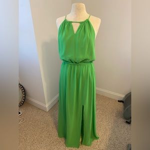 Gianni Bini Green Floor Length Halter Dress